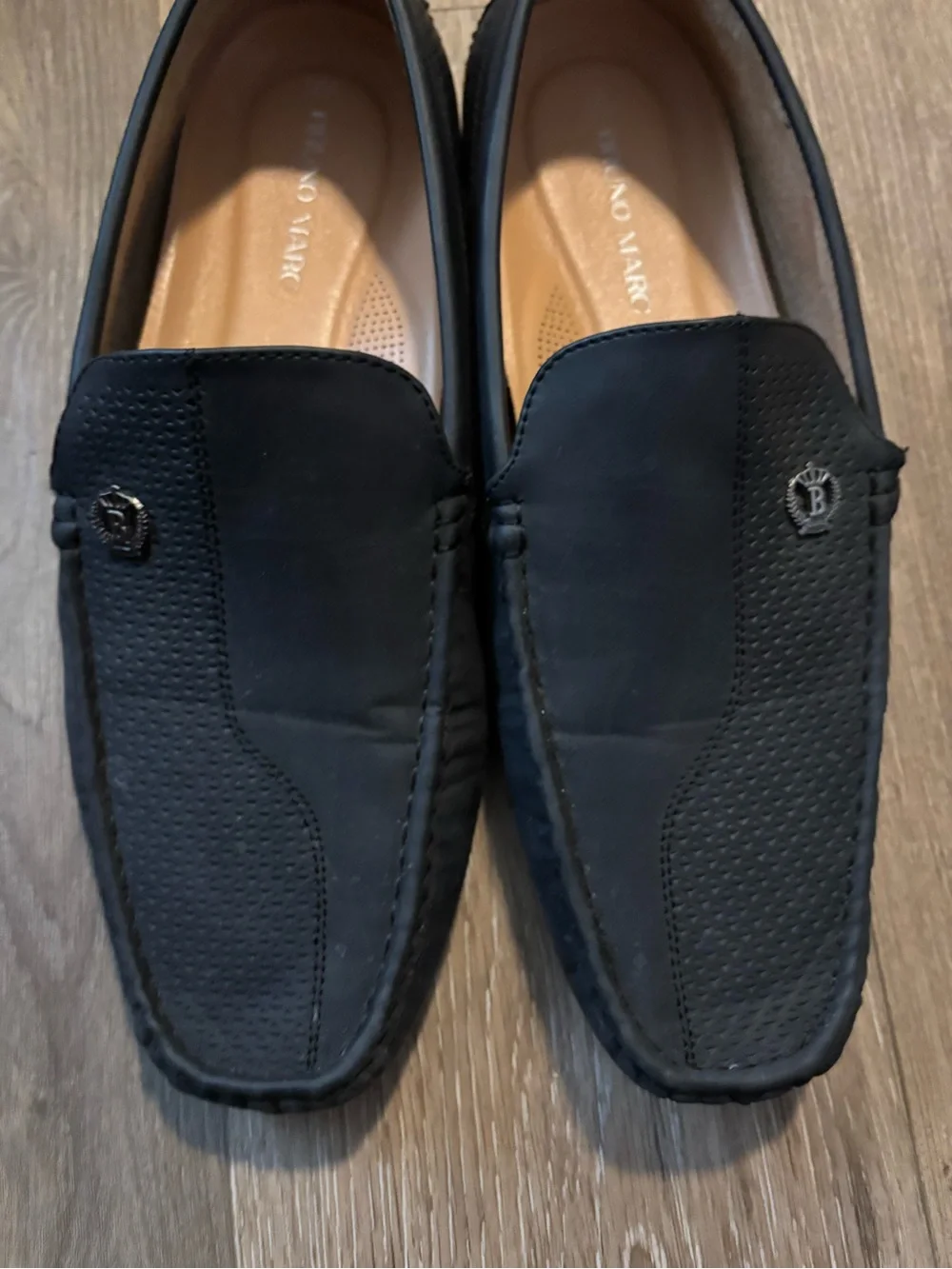 Bruno Marc Men's Black Slip-On Driving Moccasins